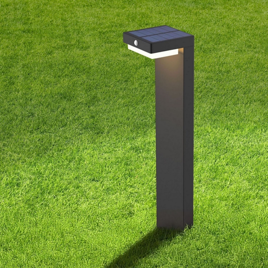 Lampada solare LED con sensore MALI LED/4,5W/3,7V 2000 mAh IP44 nero