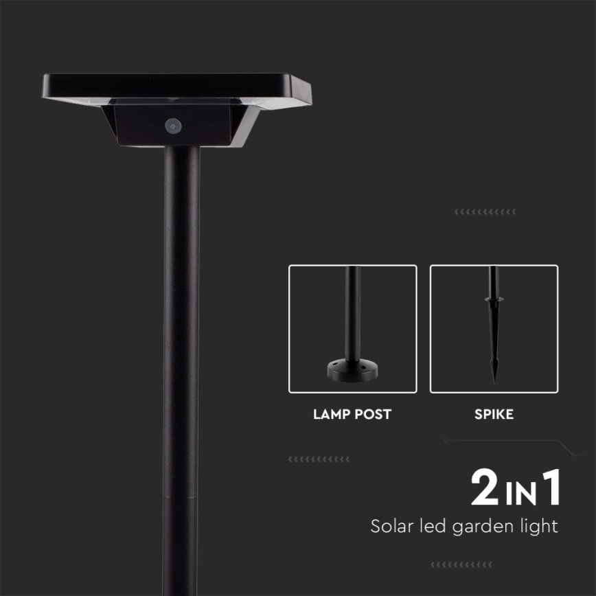 Lampada solare LED da esterno 2in1 LED/2W/3,7V IP65 3000/4000/6500K 2600 mAh