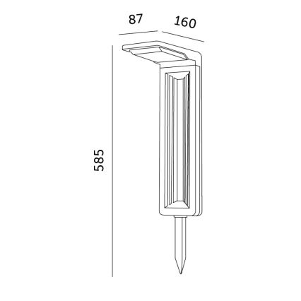 Lampada solare LED LED/0,2W/3,7V 6500K IP44