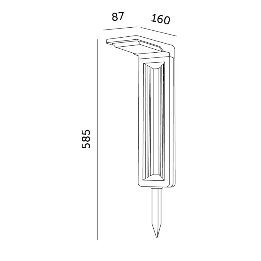 Lampada solare LED LED/0,2W/3,7V 6500K IP44