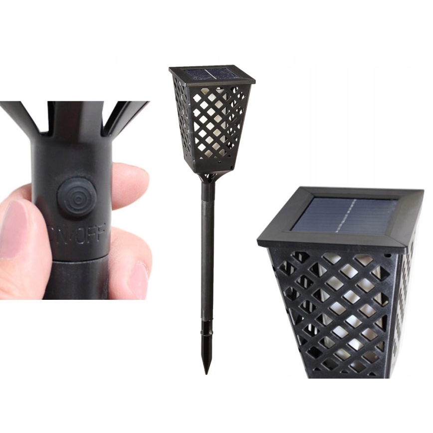 Lampada solare LED LED/0,6W/5,5V IP65 107 cm nero