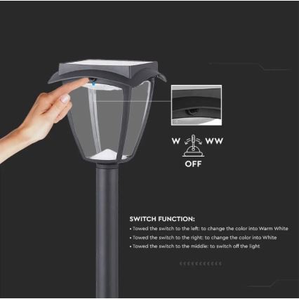 Lampada solare LED LED/2W/230V 93 cm 3000/6000K IP65
