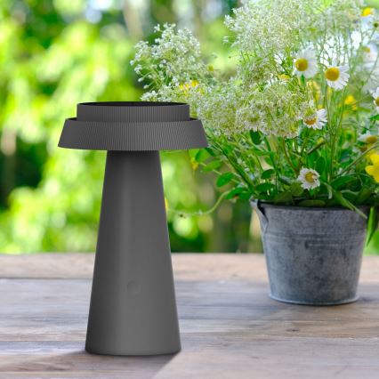 LED Dimmerabile touch solare lampada MARAKESZ LED/3,7V USB 3600 mAh 1800/2700/3000K IP54 grigio