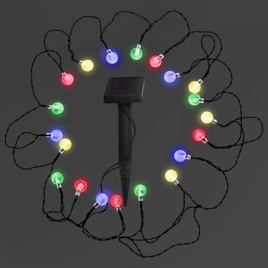 Lampada solare LED RGB 20xLED/1,2V 300 mAh IP44