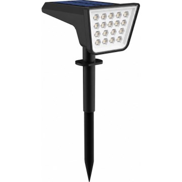 Lampada solare LED RGBW con sensore — 3,7 V, IP54, 1200 mAh, nero