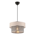 Lampada sospesa con cavo ERO 1xE27/60W/230V crema/grigio