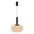 Lampada sospesa su cavo BUENO 1xGX53/9W/230V diam. 25 cm beige fumé