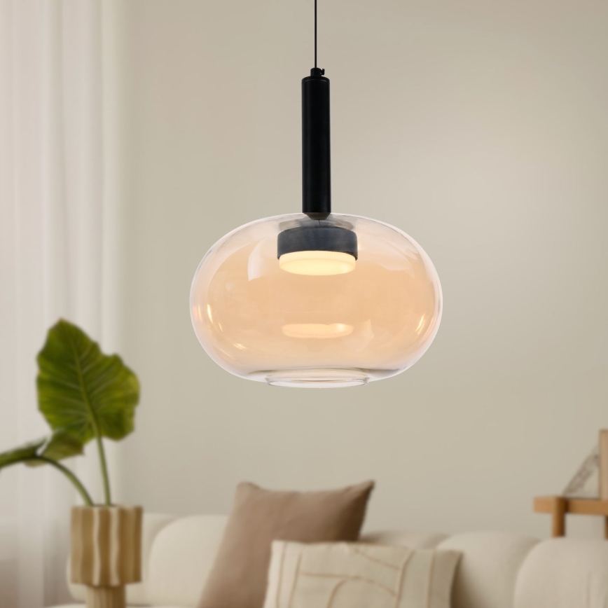 Lampada sospesa su cavo BUENO 1xGX53/9W/230V diam. 25 cm beige fumé
