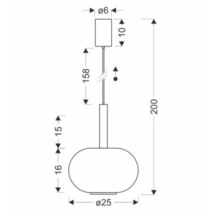 Lampada sospesa su cavo BUENO 1xGX53/9W/230V diam. 25 cm beige fumé