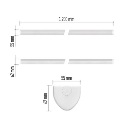 Lampada sottopensile a LED/40W/230V 4000K 120 cm