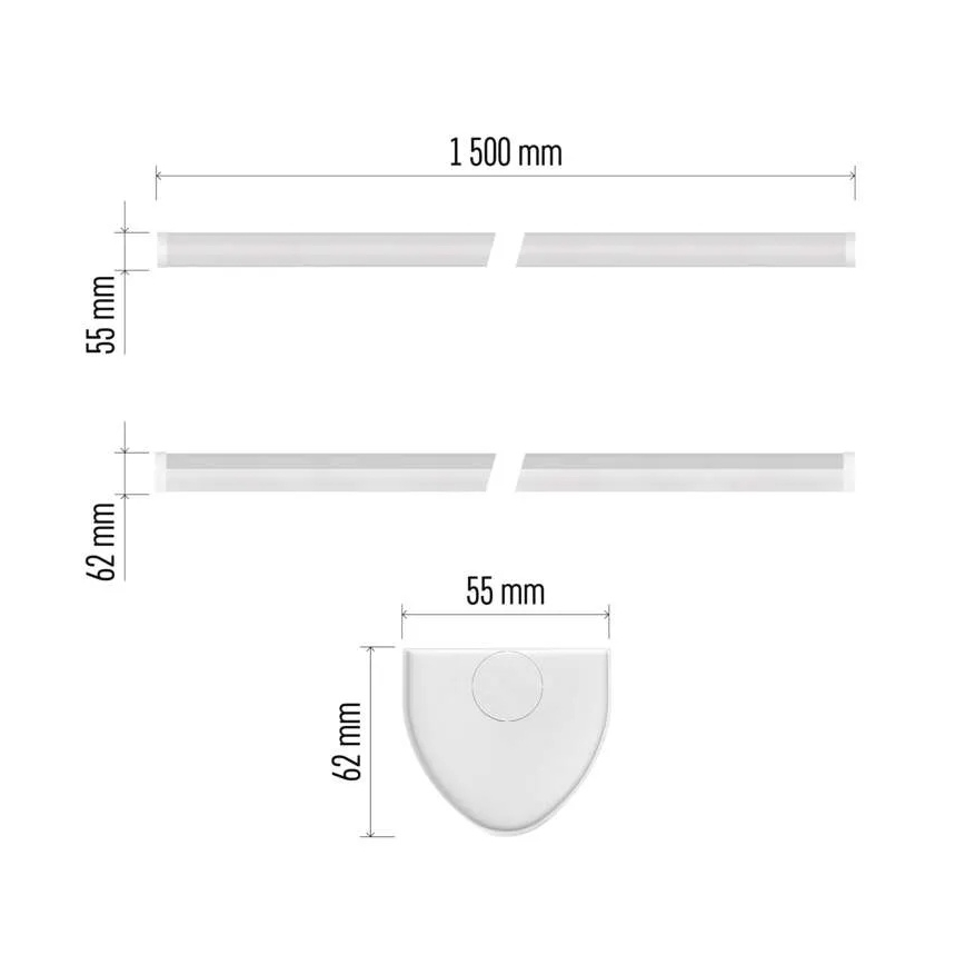 Lampada sottopensile LED/60W/230V 4000K 150 cm