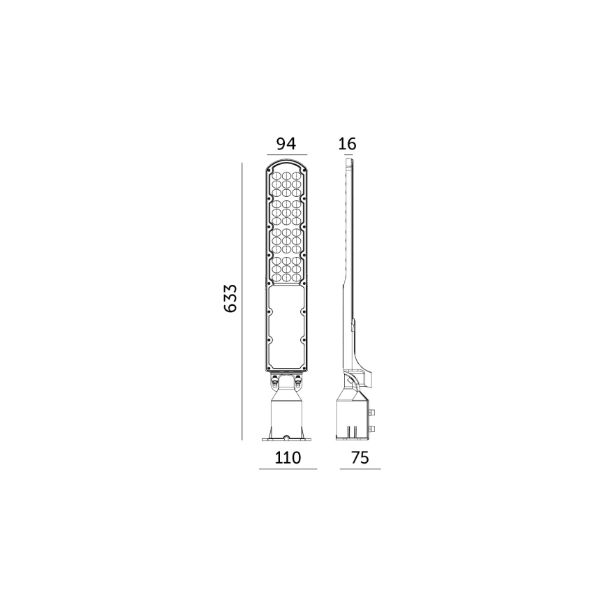Lampada stradale LED con sensore crepuscolare CYOTO LED/100W/230V IP65 4000K