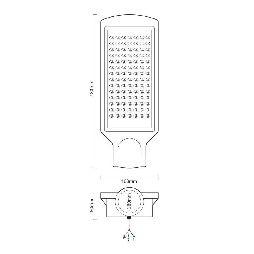 Lampada stradale LED LED/100W/170-400V IP65