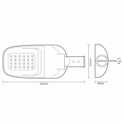Lampada stradale LED LED/40W/230V 5000K IP65