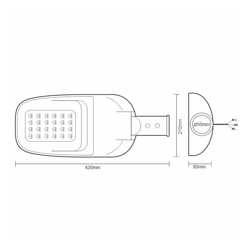 Lampada stradale LED LED/40W/230V 5000K IP65