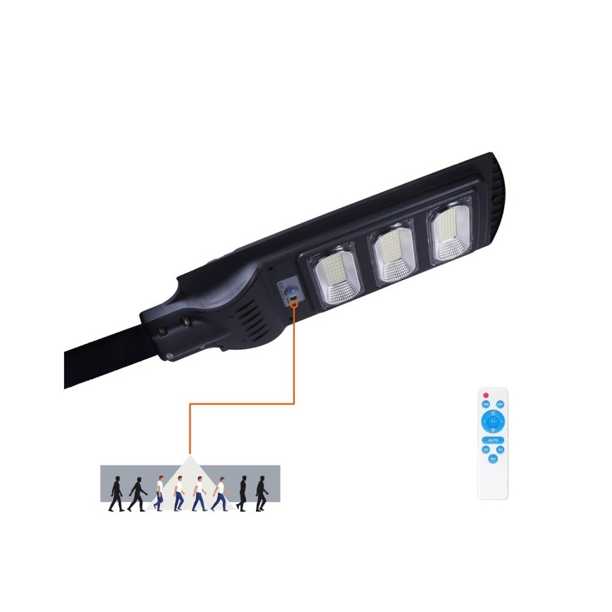 LED Dimmerabile solare strada lampada con motion e dusk sensore URBI LED/8W/3,2V 6500K IP54 + telecomando
