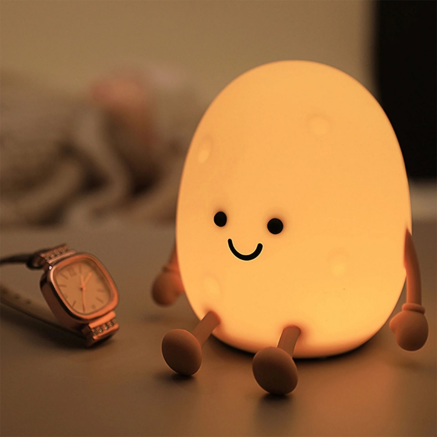 Lampada a LED RGBW dimmerabile per bambini POTATO LED/2W/5V USB 1200 mAh patata