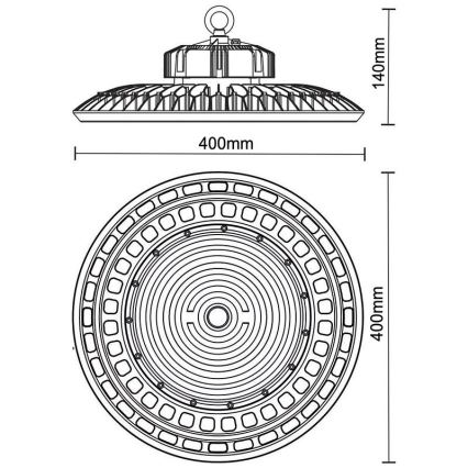 Lampada tecnica LED UFO HIGHBAY LED/200W/230V 5000K IP65