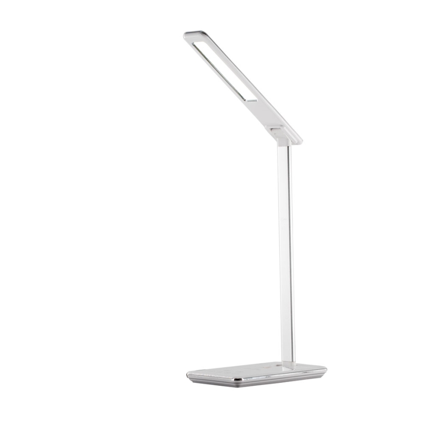 Lampada touch LED dimmerabile con ricarica wireless JOY LED/6W/230V+USB bianca