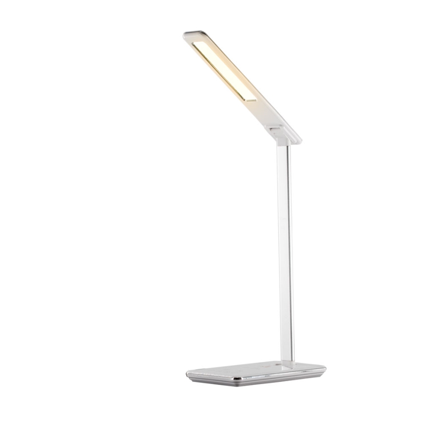 Lampada touch LED dimmerabile con ricarica wireless JOY LED/6W/230V+USB bianca