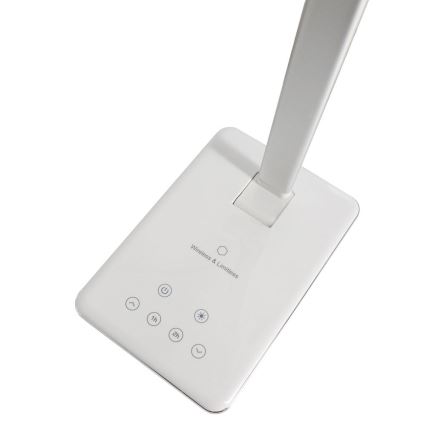 Lampada touch LED dimmerabile con ricarica wireless JOY LED/6W/230V+USB bianca