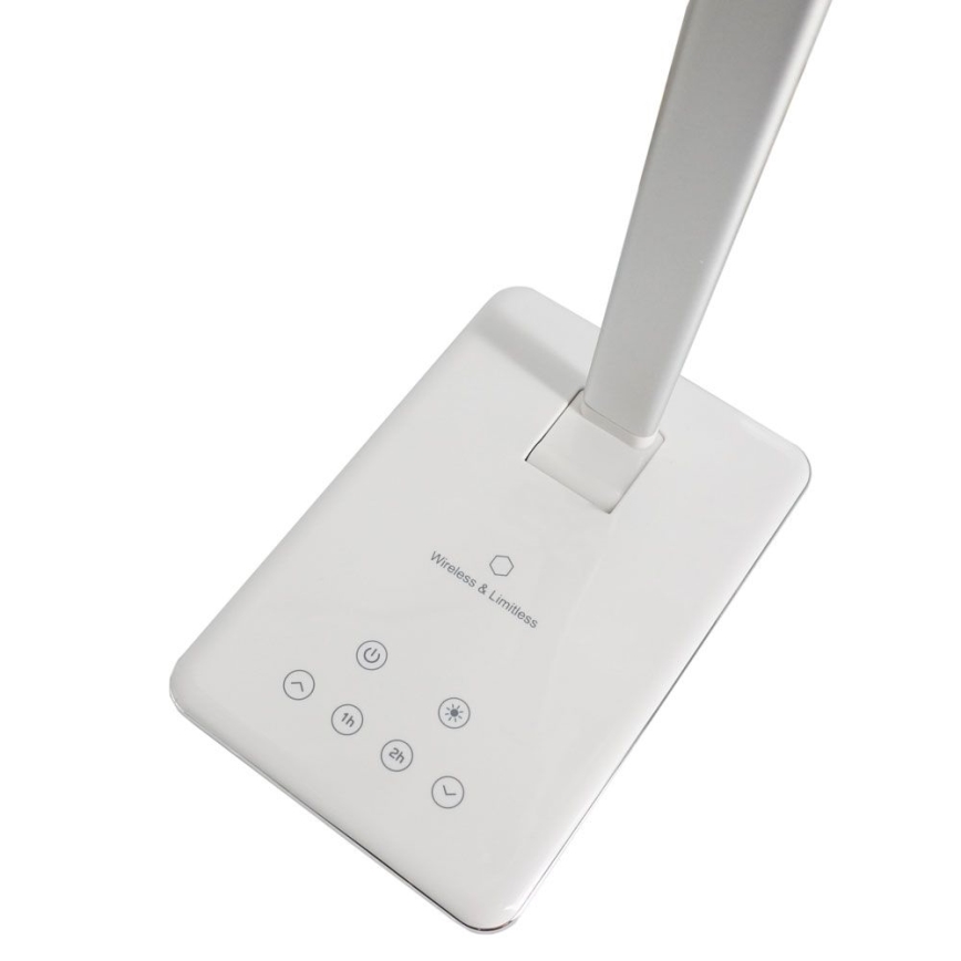Lampada touch LED dimmerabile con ricarica wireless JOY LED/6W/230V+USB bianca