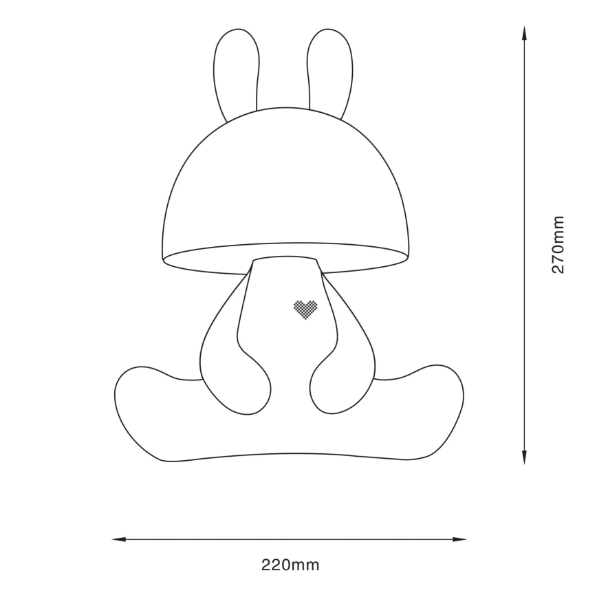 Lampada touch per bambini a LED dimmerabile FANCY LED/2,5W/3,7V nero/rosso