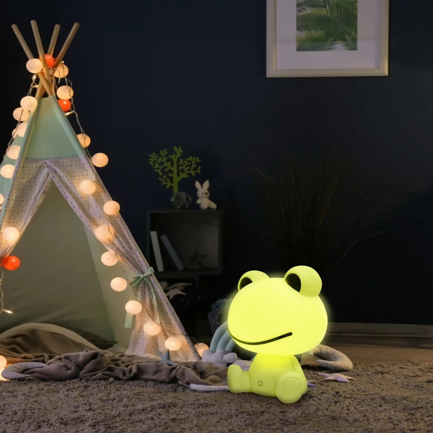 Lampada touch per bambini a LED dimmerabile FROG LED/2,5W/3,7V 1200 mAh