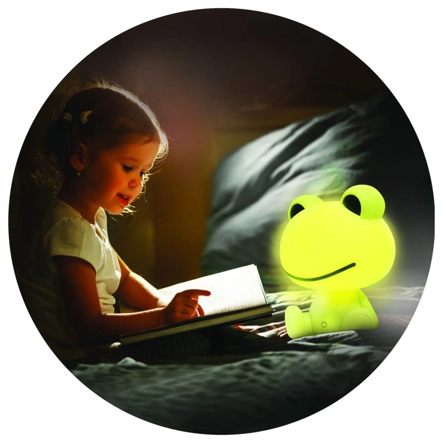 Lampada touch per bambini a LED dimmerabile FROG LED/2,5W/3,7V 1200 mAh