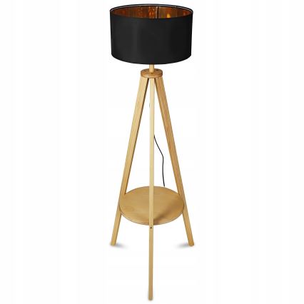 Lampadaire 1 douille E27 / 40 W / 230 V, noir