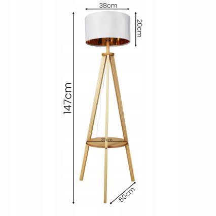 Lampadaire 1xE27/40W/230V blanc