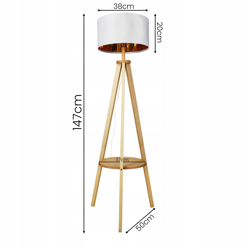 Lampadaire 1xE27/40W/230V blanc