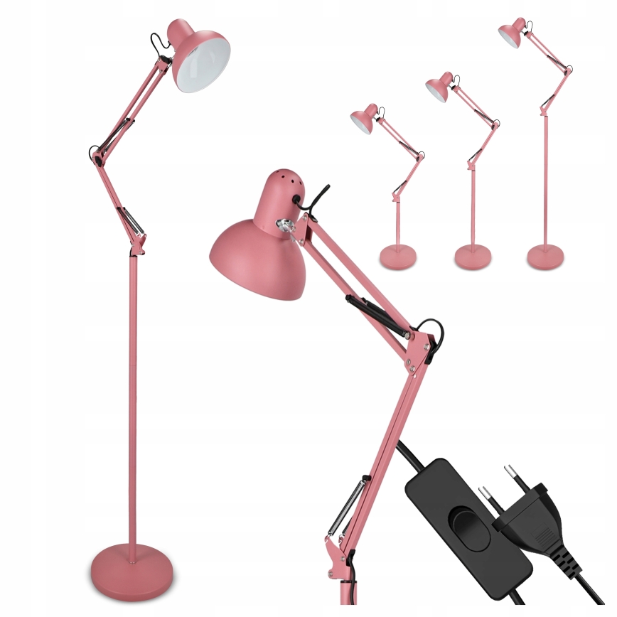 Lampadaire 1xE27/40W/230V rose