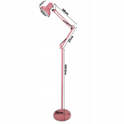 Lampadaire 1xE27/40W/230V rose