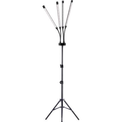 Lampadaire à intensité variable pour la culture de plantes VITARO 4xLED/7,5W/230V noir
