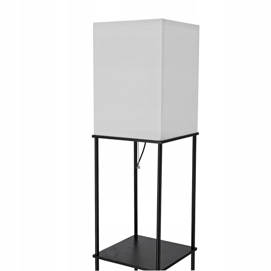Lampadaire avec étagères 1xE27/40W/230V noir/blanc