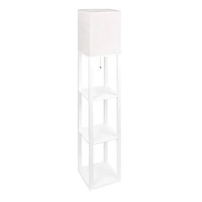 Lampadaire avec étagères 1xE27/60W/230V blanc