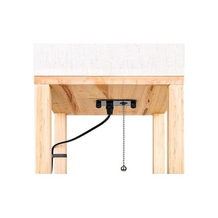 Lampadaire avec étagères 1xE27/60W/230V blanc/marron