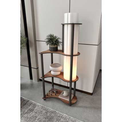 Lampadaire avec étagères intégrées NOTO 1xE27/40W/230V marron/noir