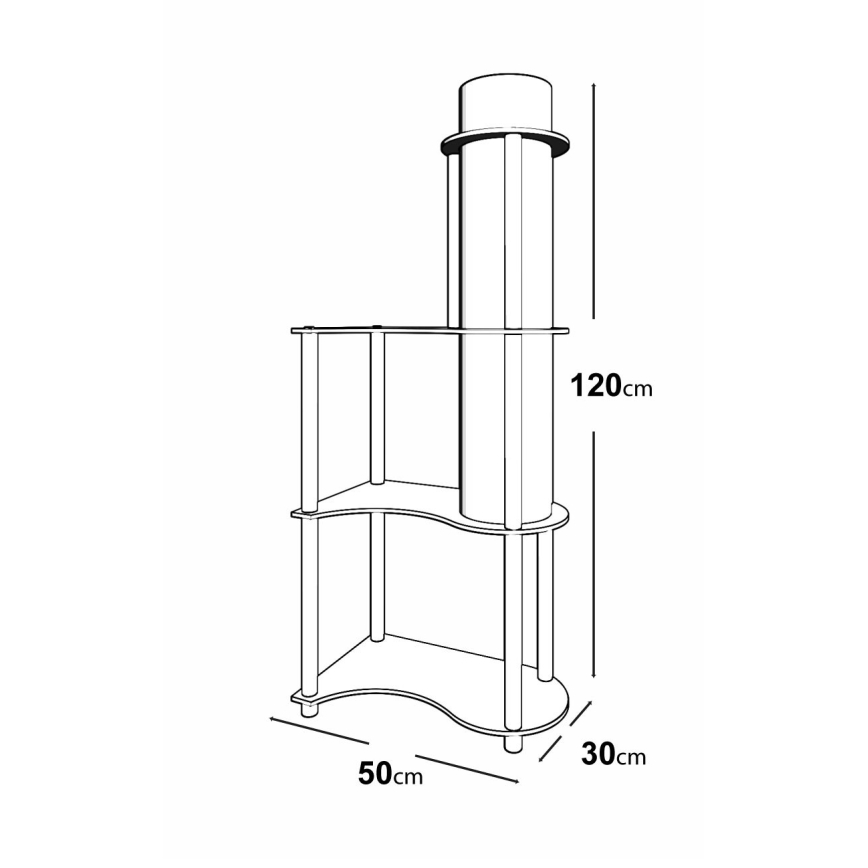 Lampadaire avec étagères intégrées NOTO 1xE27/40W/230V marron/noir