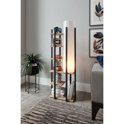 Lampadaire avec étagères MODA DOR 1xE27/40W/230V noir/marron