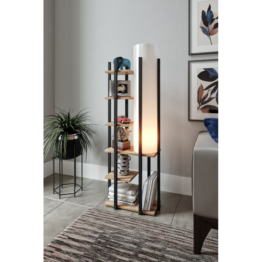 Lampadaire avec étagères MODA DOR 1xE27/40W/230V noir/marron