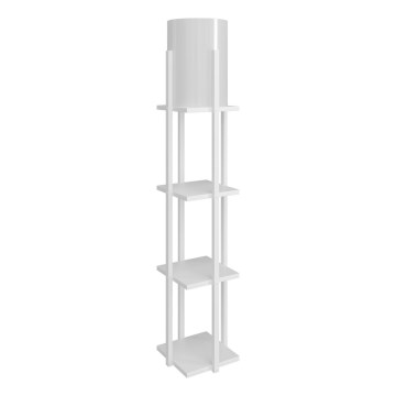 Lampadaire avec étagères NORA 1xE27/40W/230V blanc