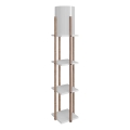 Lampadaire avec étagères NORA 1xE27/40W/230V marron/blanc