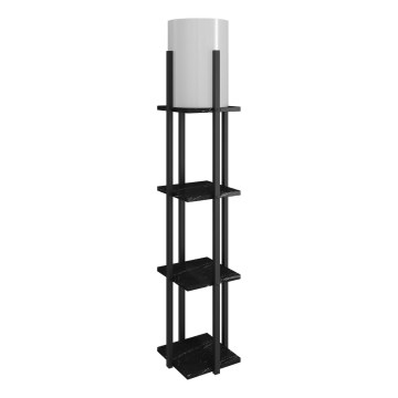 Lampadaire avec étagères NORA 1xE27/40W/230V noir