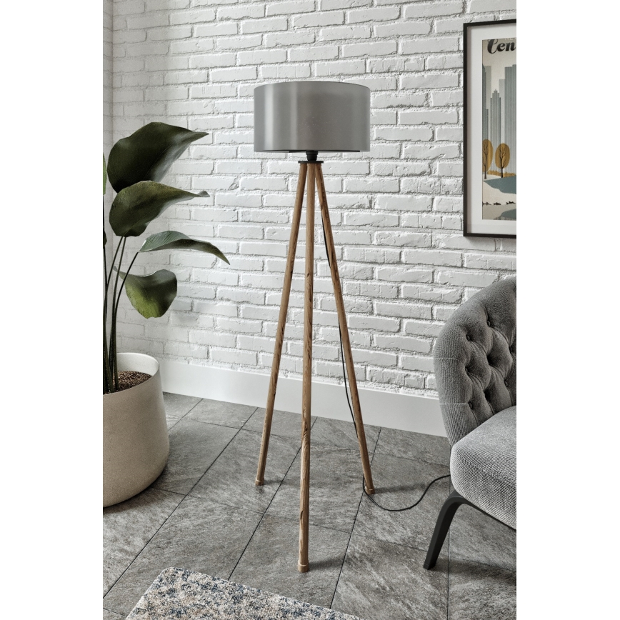 Lampadaire AYD, 1 x E27 (40 W, 230 V), marron/gris
