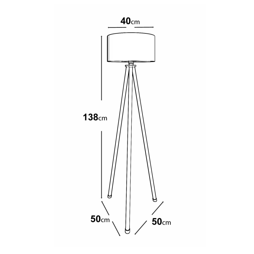 Lampadaire AYD, 1 x E27 (40 W, 230 V), marron/gris