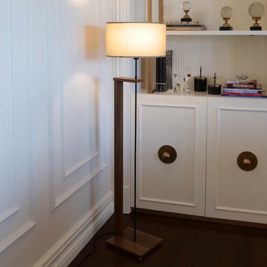 Lampadaire AYD 1xE27/40W/230V beige/marron