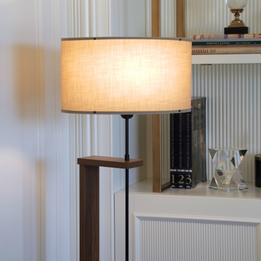 Lampadaire AYD 1xE27/40W/230V beige/marron