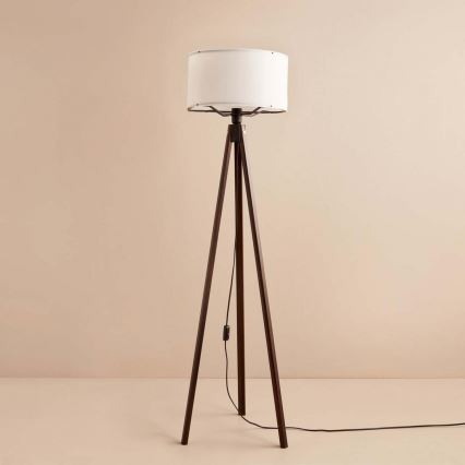 Lampadaire AYD 1xE27/40W/230V marron/blanc